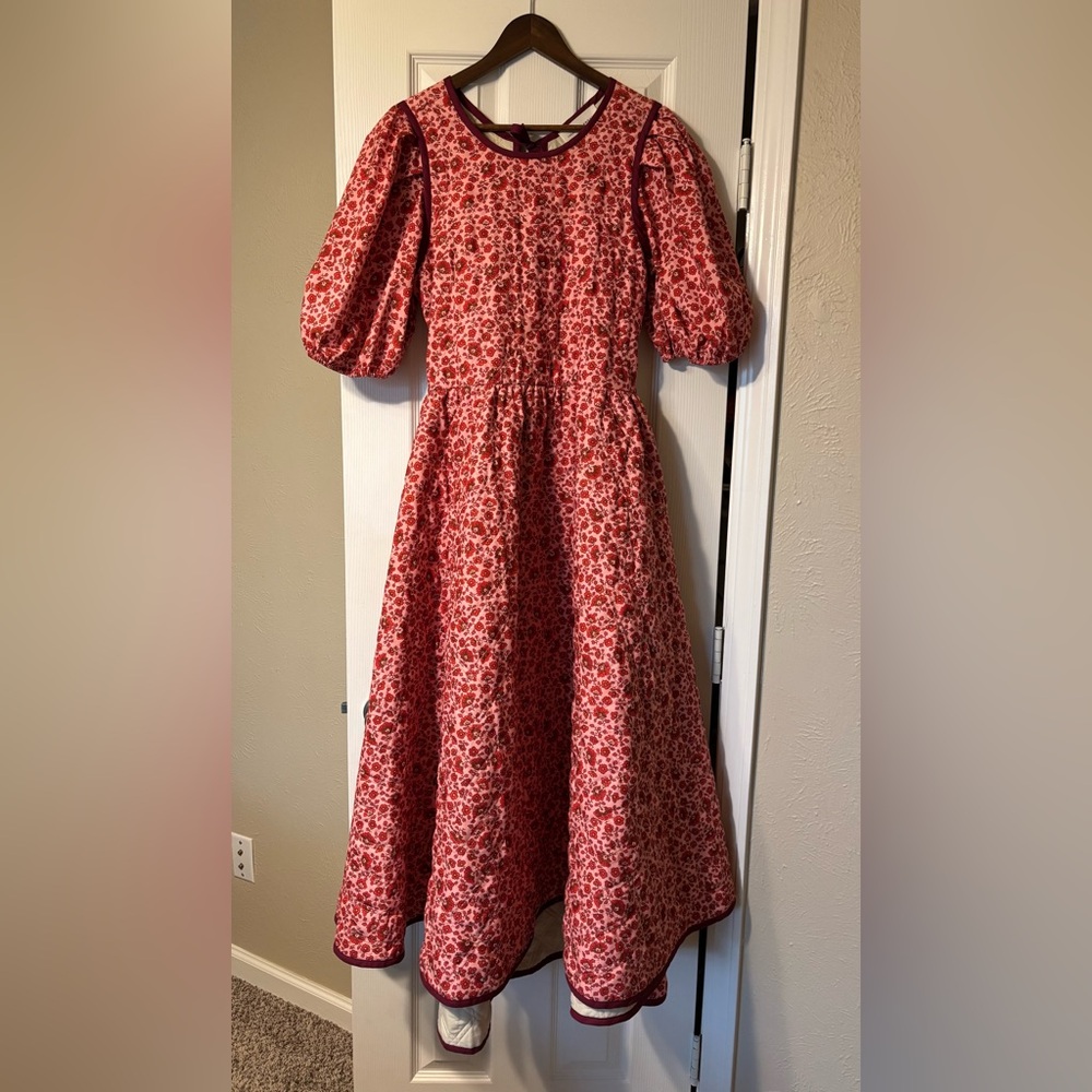 Loeffler Randall Lottie Blush Floral Quilted Dress